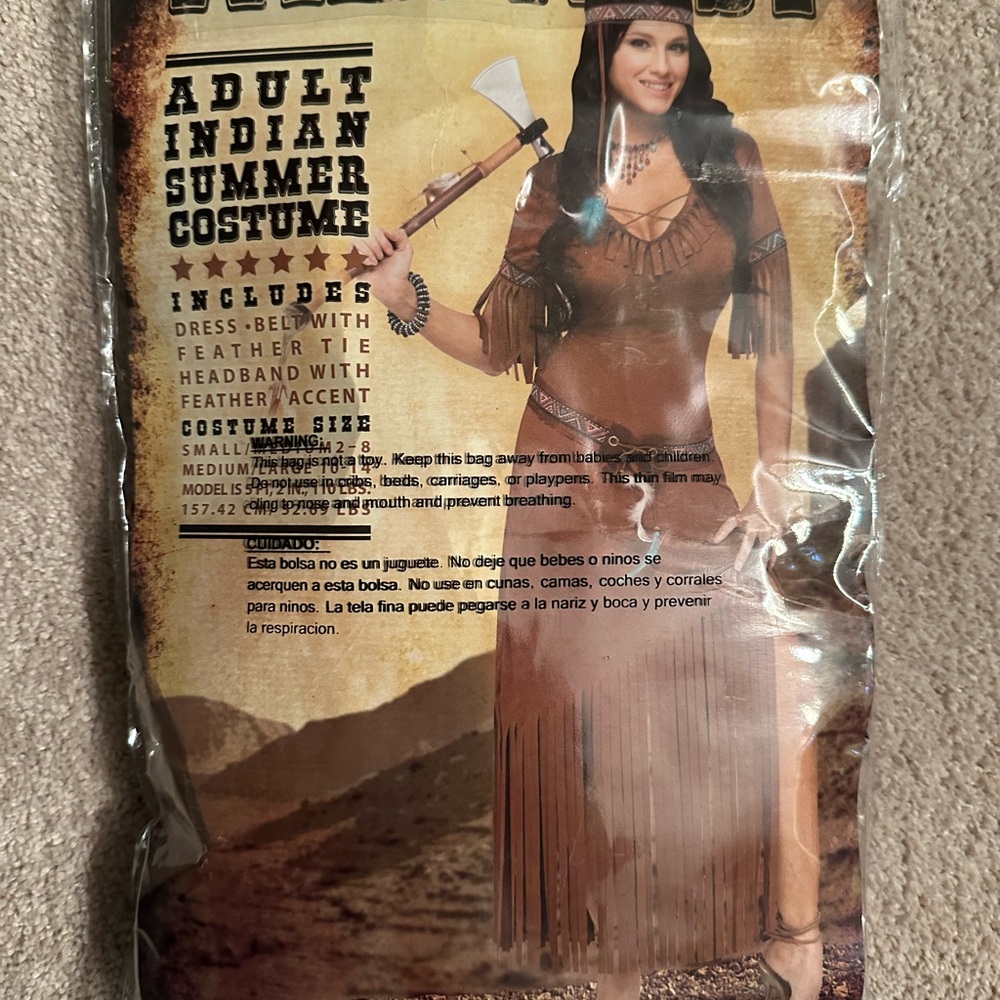 Wild West Adult Indian summer costume